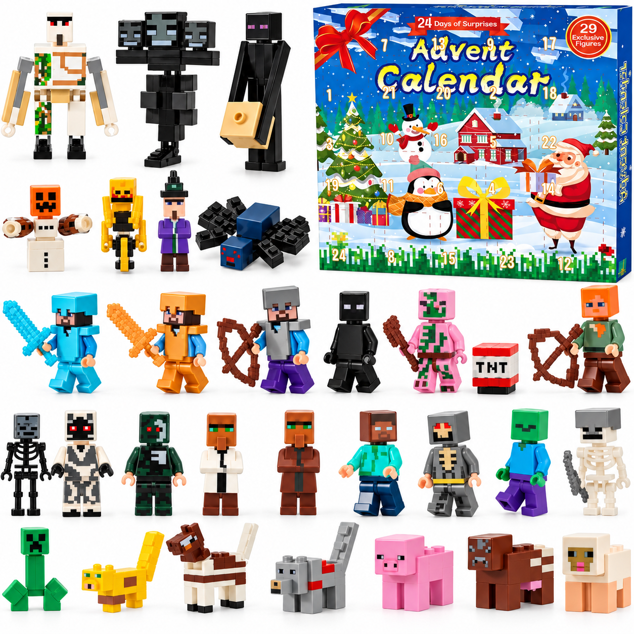 Christmas Building Blocks Advent Calendar Countdown Set for Kids
