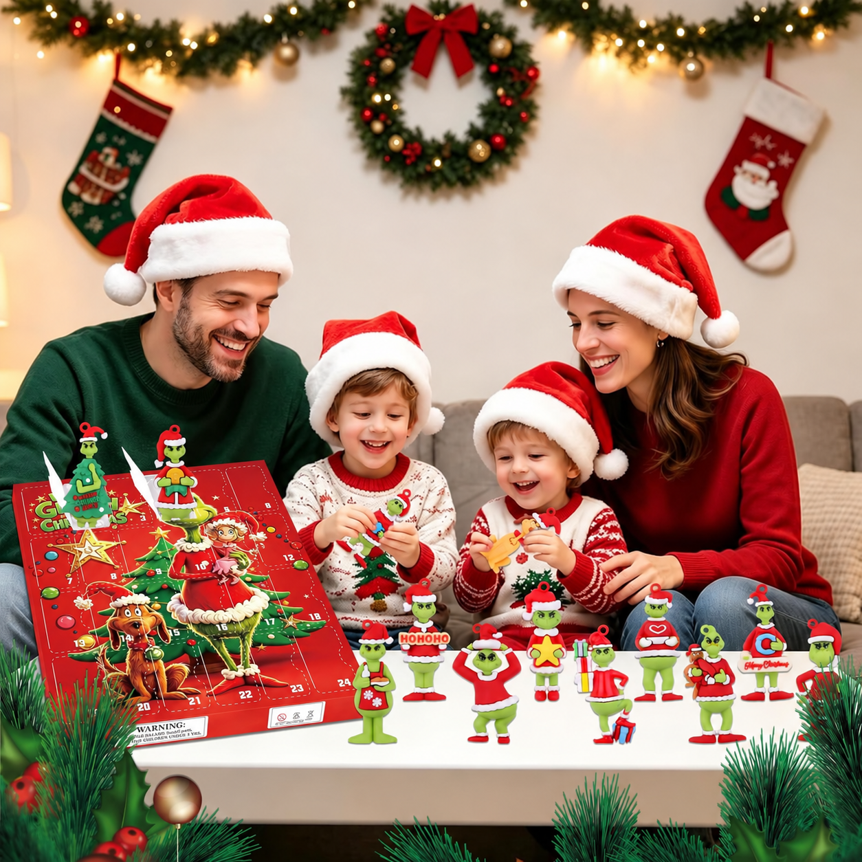 Christmas Tree Ornament Advent Calendar Countdown Set