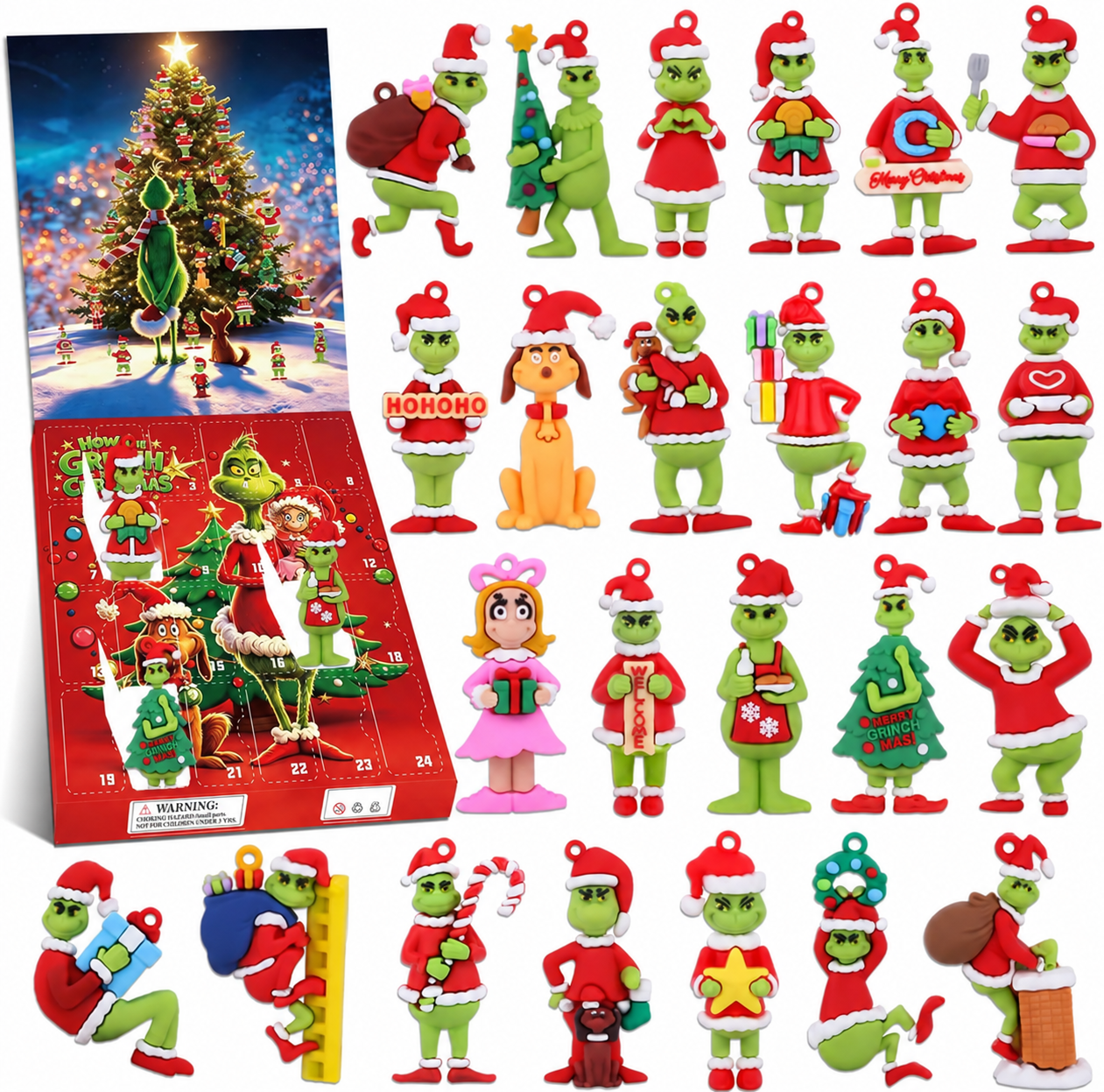Christmas Tree Ornament Advent Calendar Countdown Set