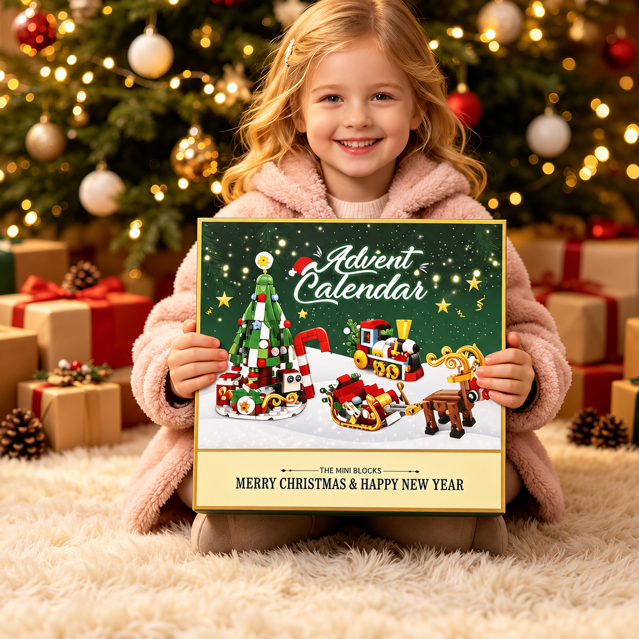 Christmas Tree Building Blocks Advent Calendar 2026 for Kids