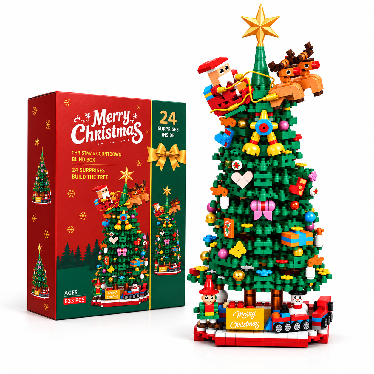 Christmas Tree Building Blocks Advent Calendar 2026 Countdown Set