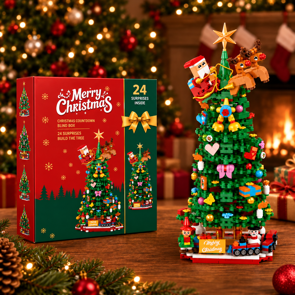 Christmas Tree Building Blocks Advent Calendar 2026 Countdown Set