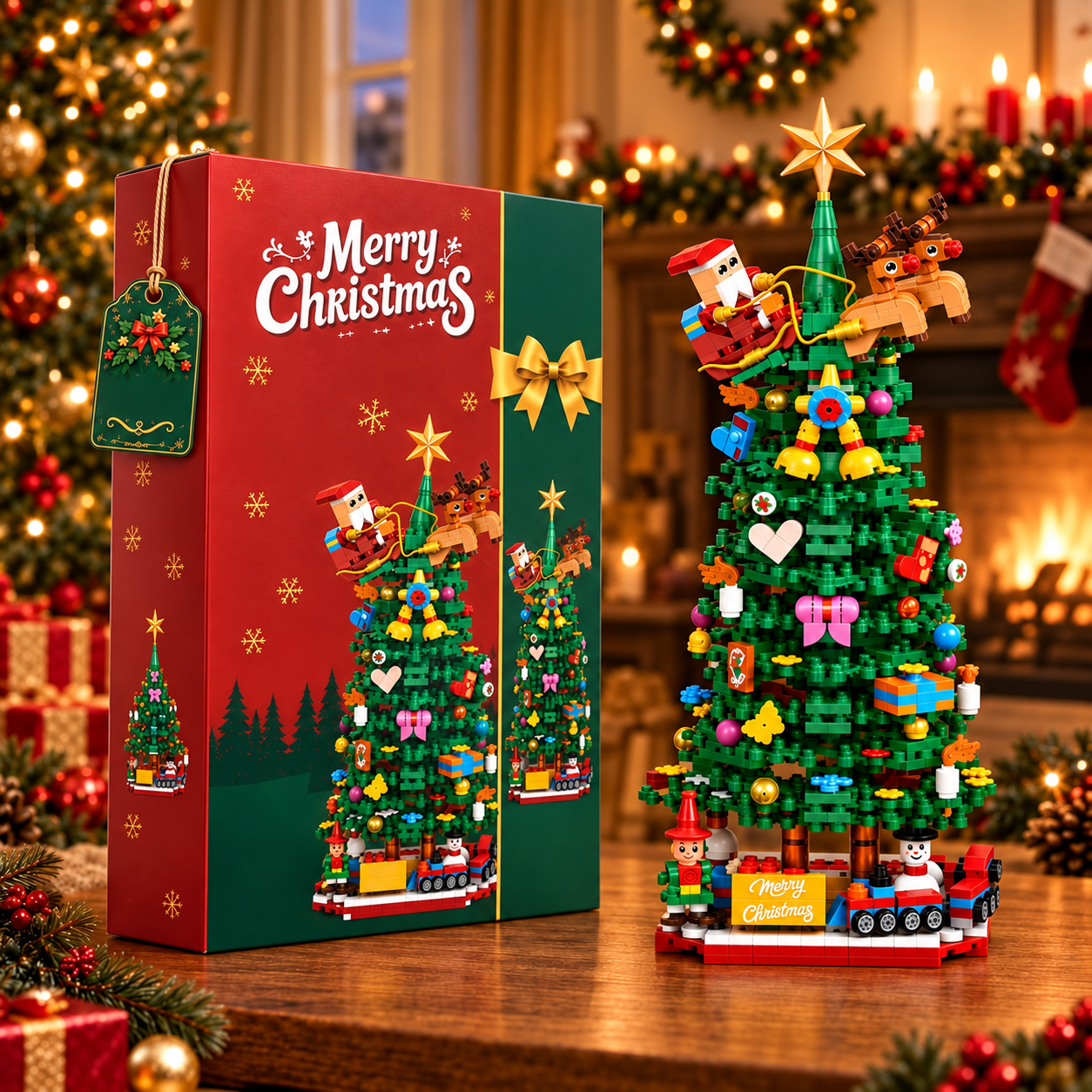 Christmas Tree Building Blocks Advent Calendar 2026 Countdown Set