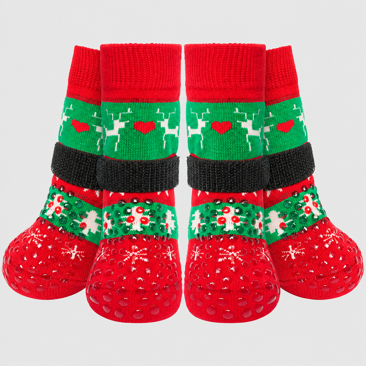 Christmas Dog Socks for Cold Pavement and Outdoor Wear