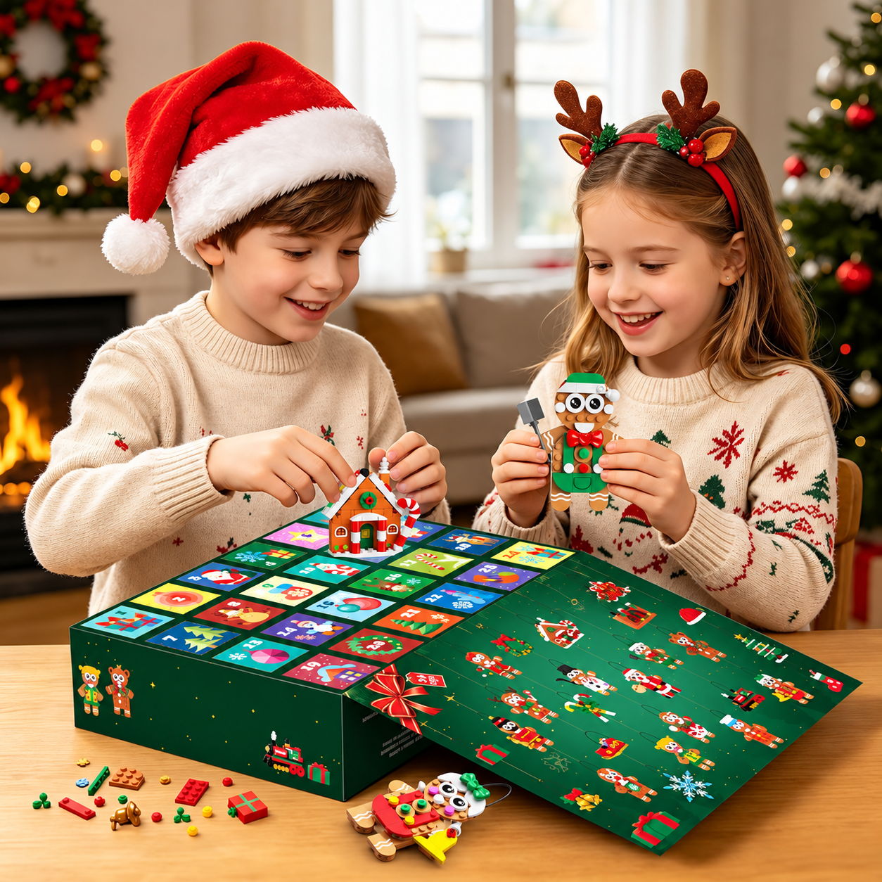 Gingerbread Christmas Ornaments Building Set Advent Calendar 2026