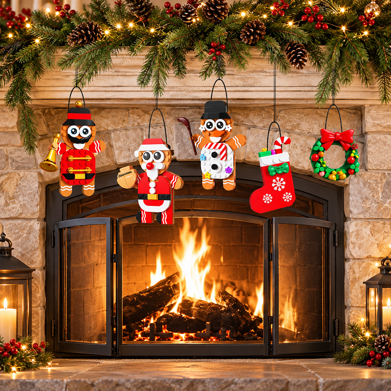 Gingerbread Christmas Ornaments Building Set Advent Calendar 2026