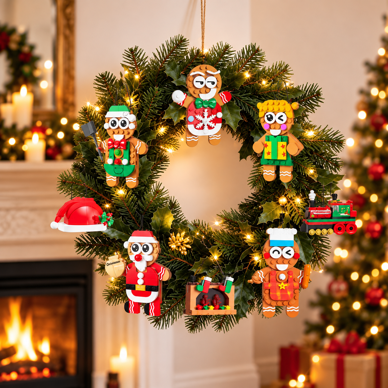 Gingerbread Christmas Ornaments Building Set Advent Calendar 2026