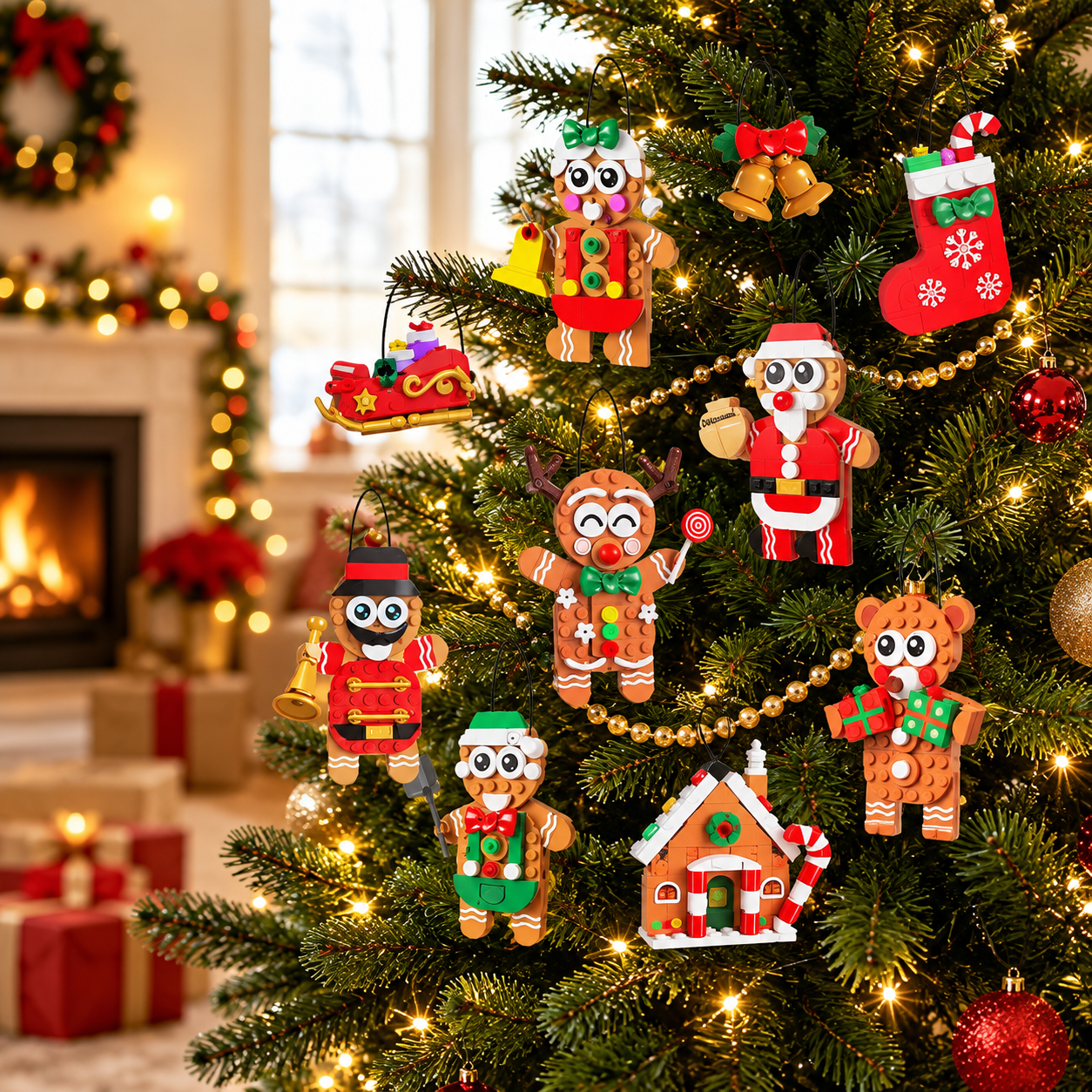 Gingerbread Christmas Ornaments Building Set Advent Calendar 2026