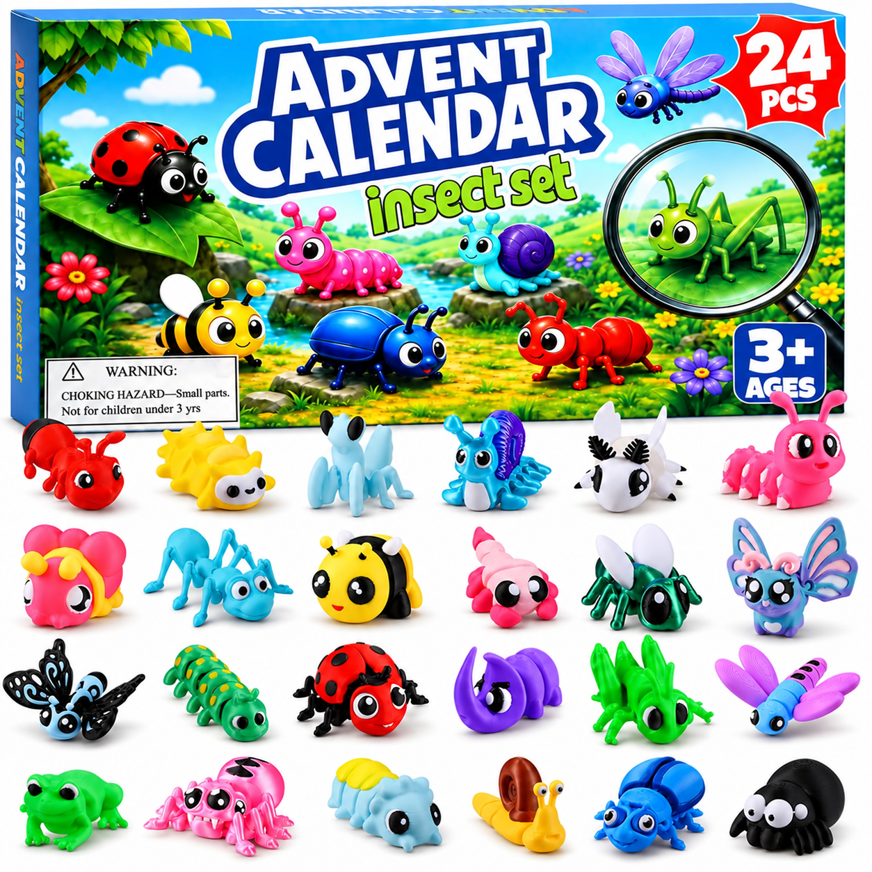 Christmas 3D Printed Figures Fidget Toys Advent Calendar