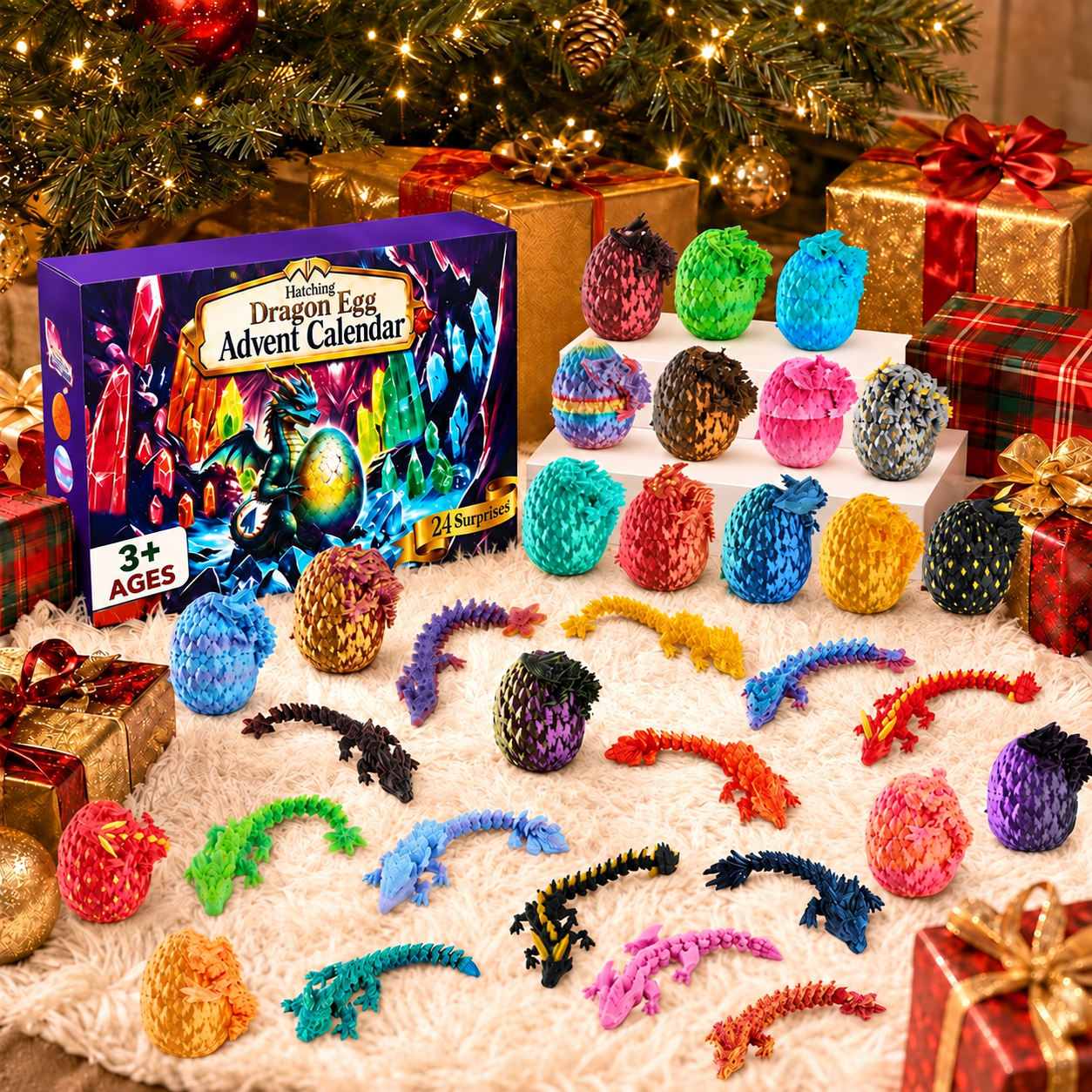 Christmas 3D Printed Figures Fidget Toys Advent Calendar