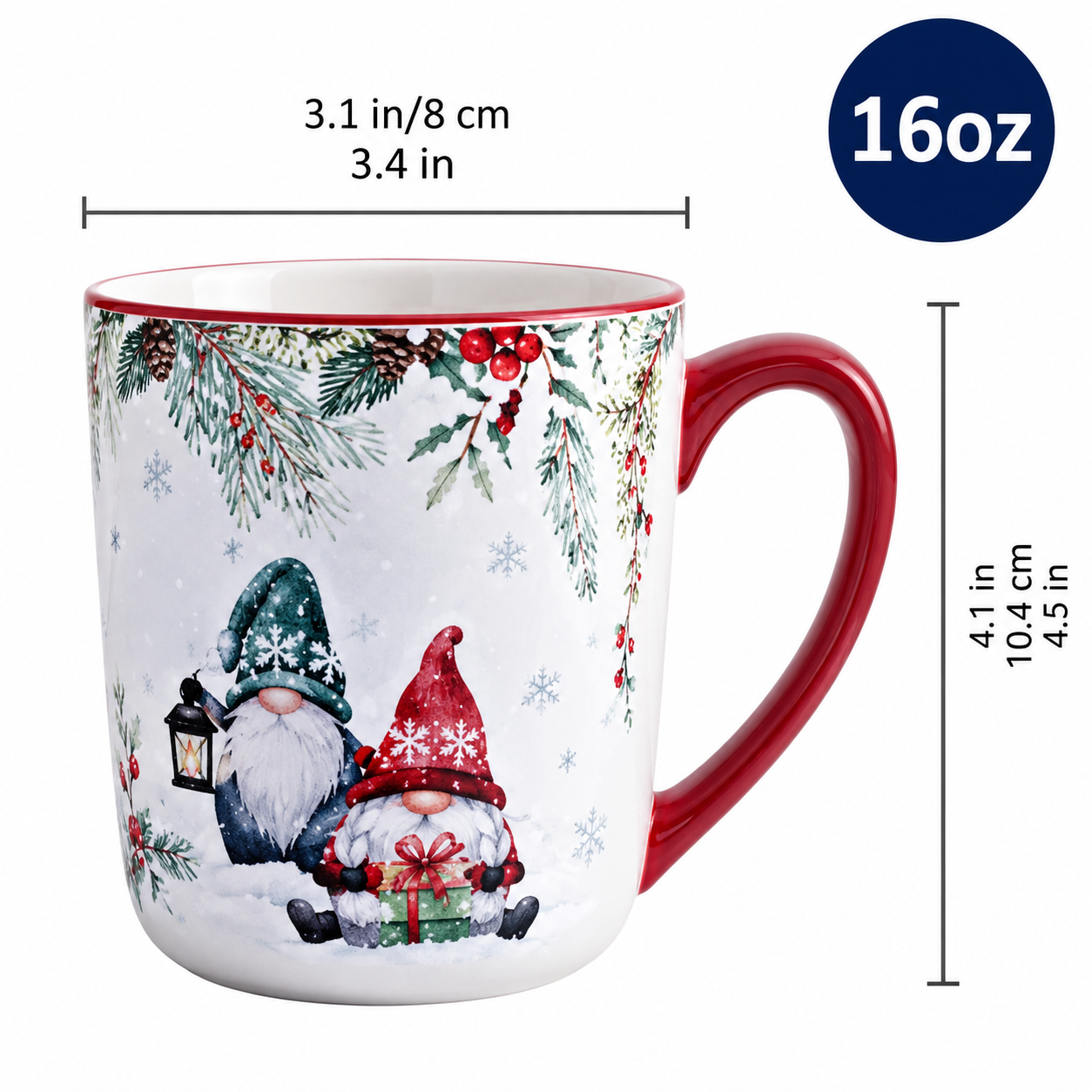4 Pieces Christmas Themed Coffee Mugs Set