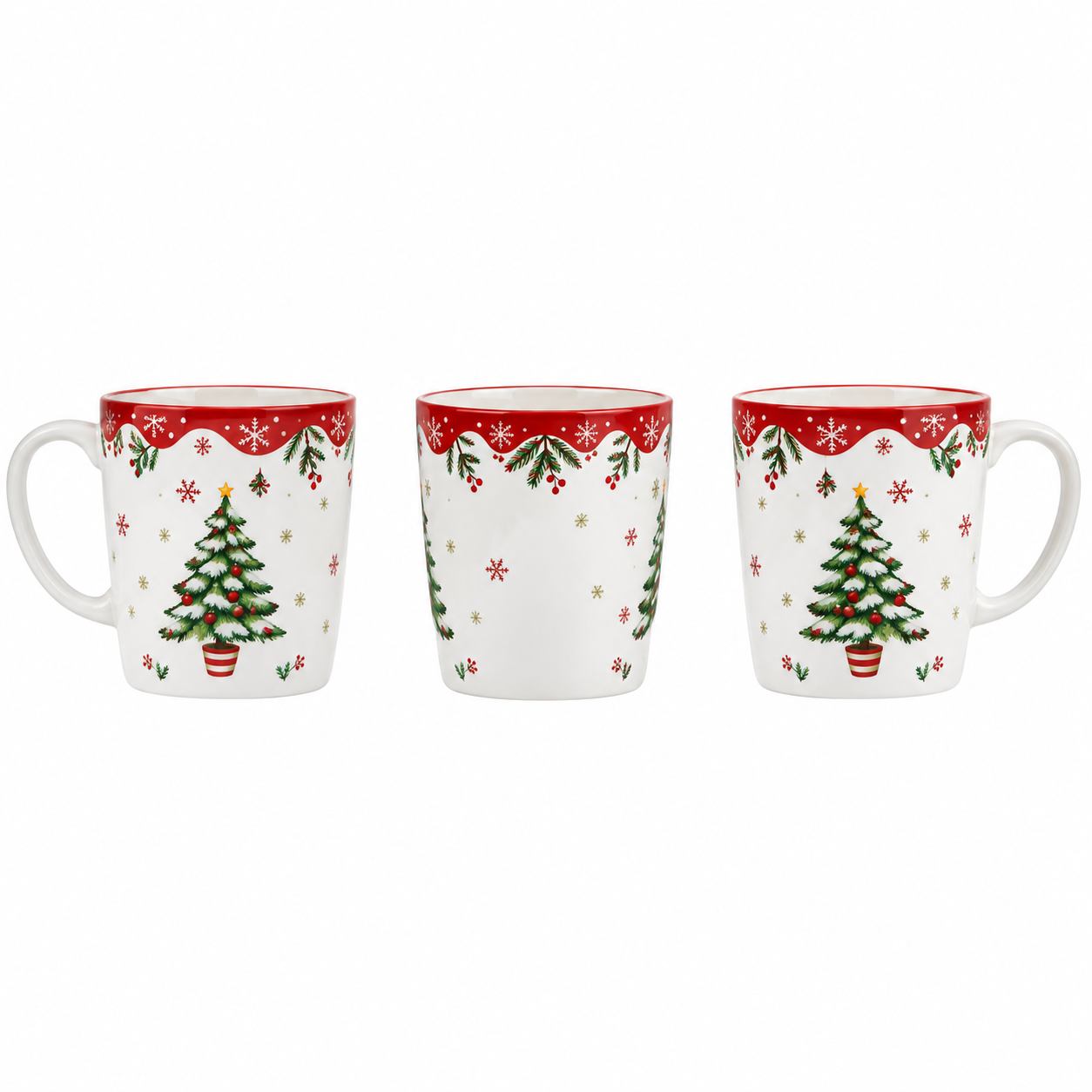 4 Pieces Christmas Themed Coffee Mugs Set