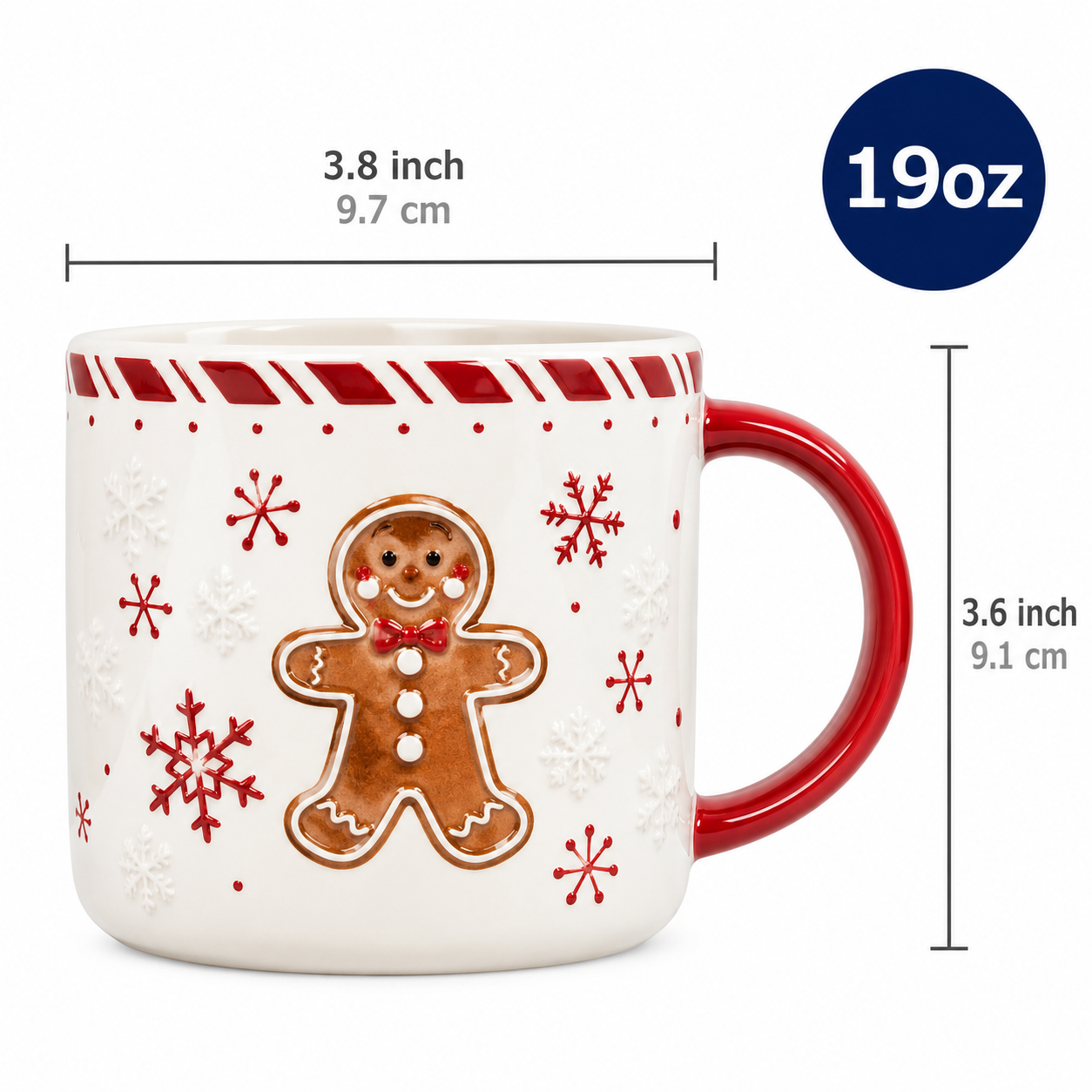 4 Pieces Christmas Themed Coffee Mugs Set