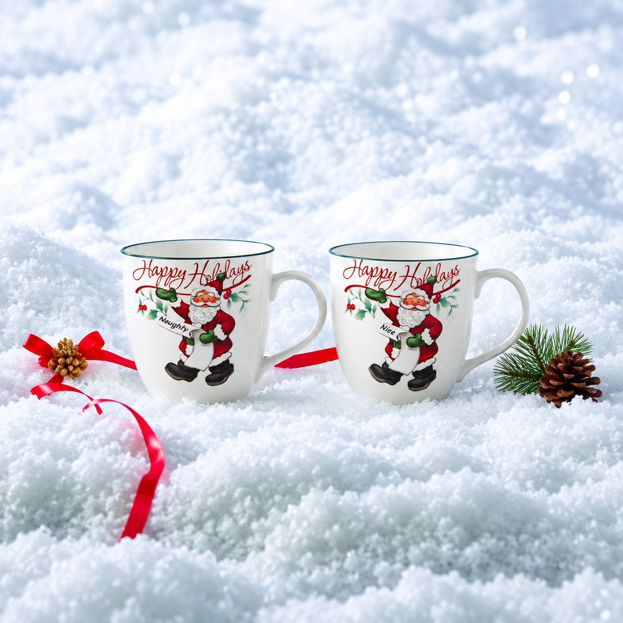 Pack Of 2 Winterberry Assorted Mug Set For Men And Women