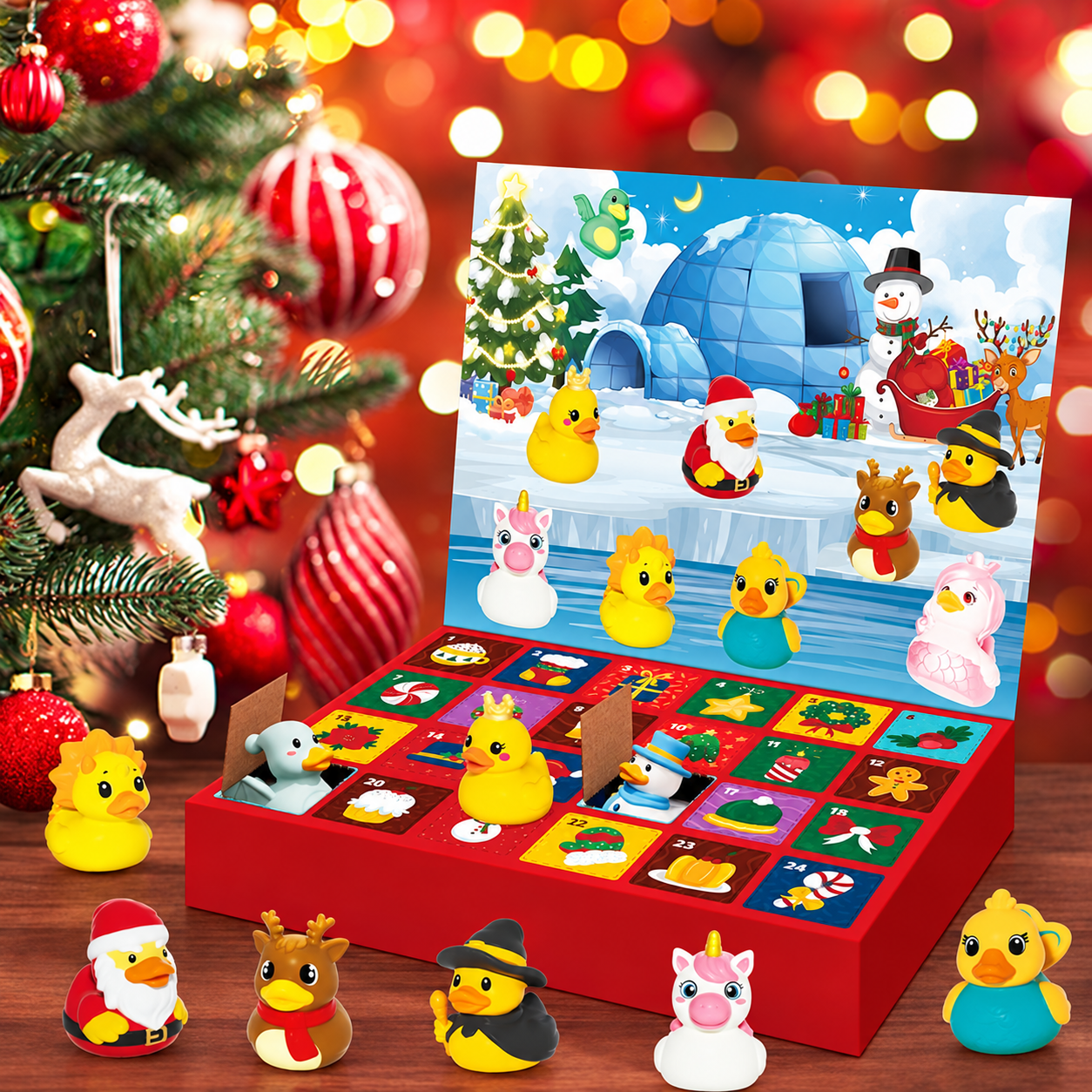 Rubber Duck Christmas Countdown Advent Calendar 2026 for Kids