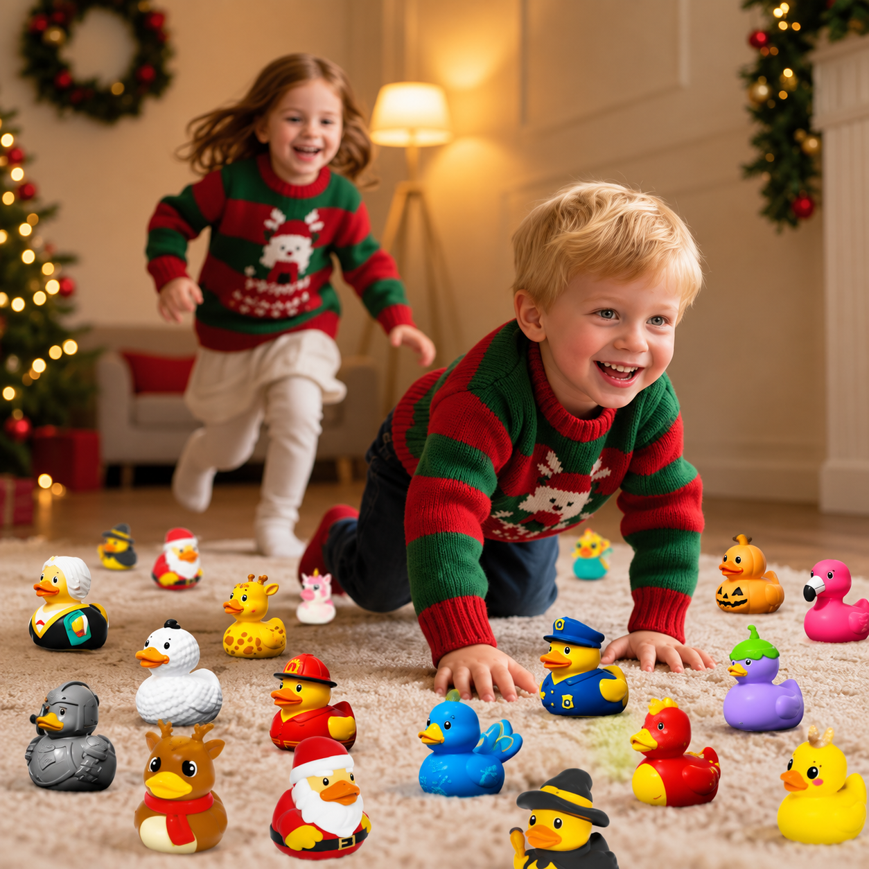 Rubber Duck Christmas Countdown Advent Calendar 2026 for Kids