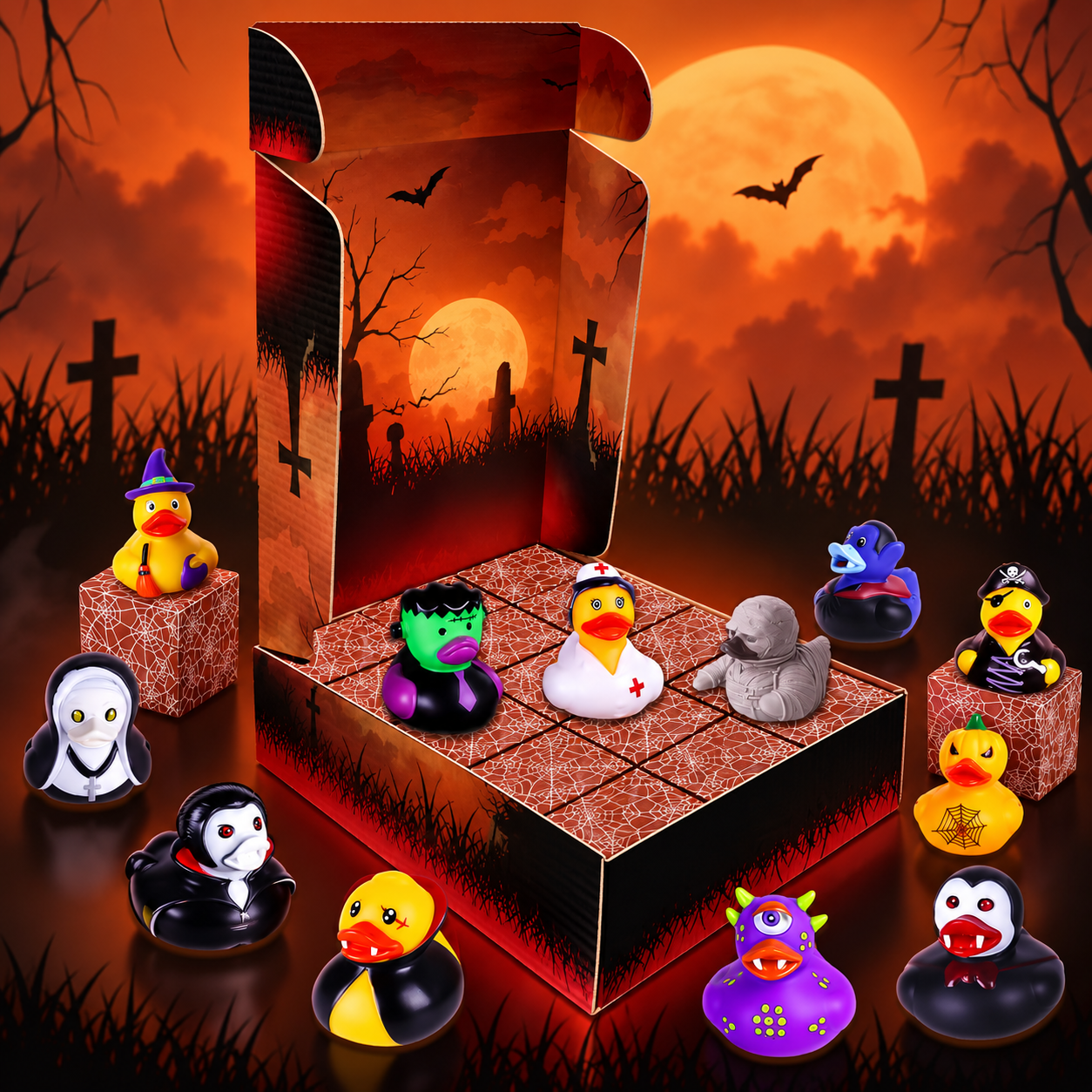 Christmas Rubber Duck Advent Calendar Surprise Countdown Set For 24 Days