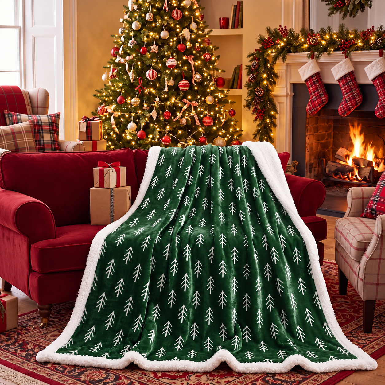 Soft Christmas Blanket For Couch And Bed