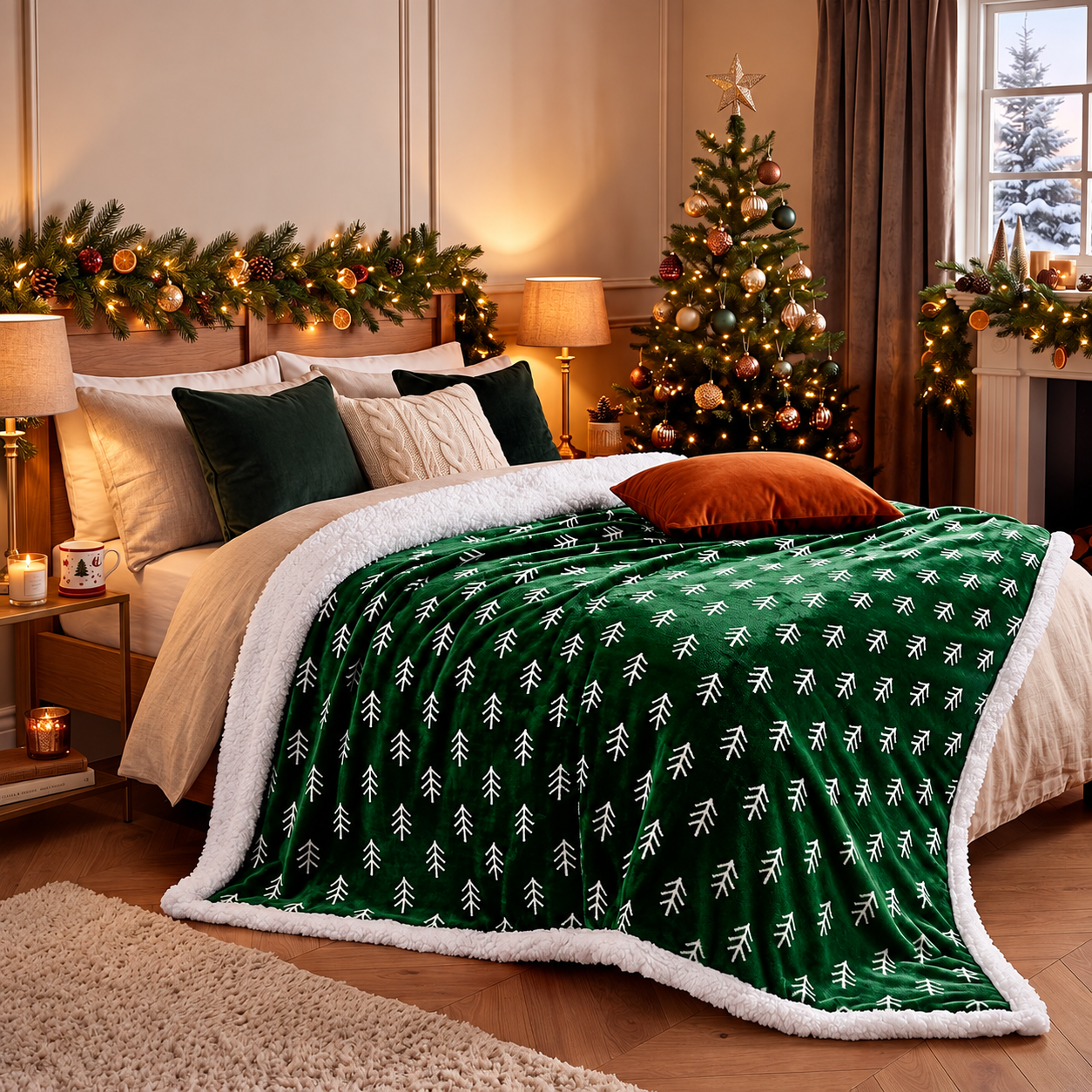 Soft Christmas Blanket For Couch And Bed
