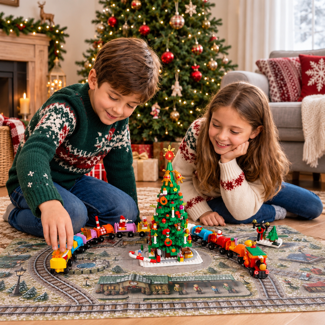 Christmas Tree and Train Advent Calendar 2026 for Kids and Adults