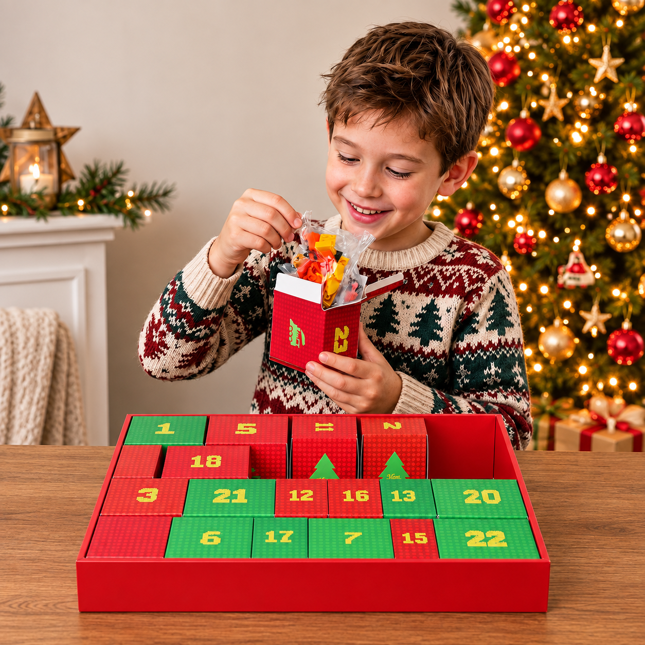 Christmas Tree and Train Advent Calendar 2026 for Kids and Adults