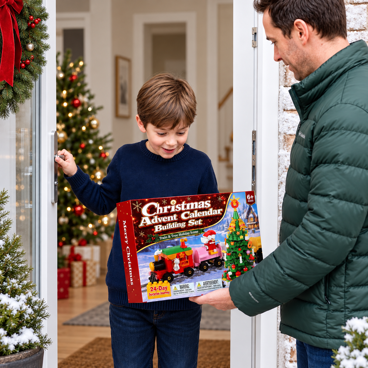 Christmas Tree and Train Advent Calendar 2026 for Kids and Adults