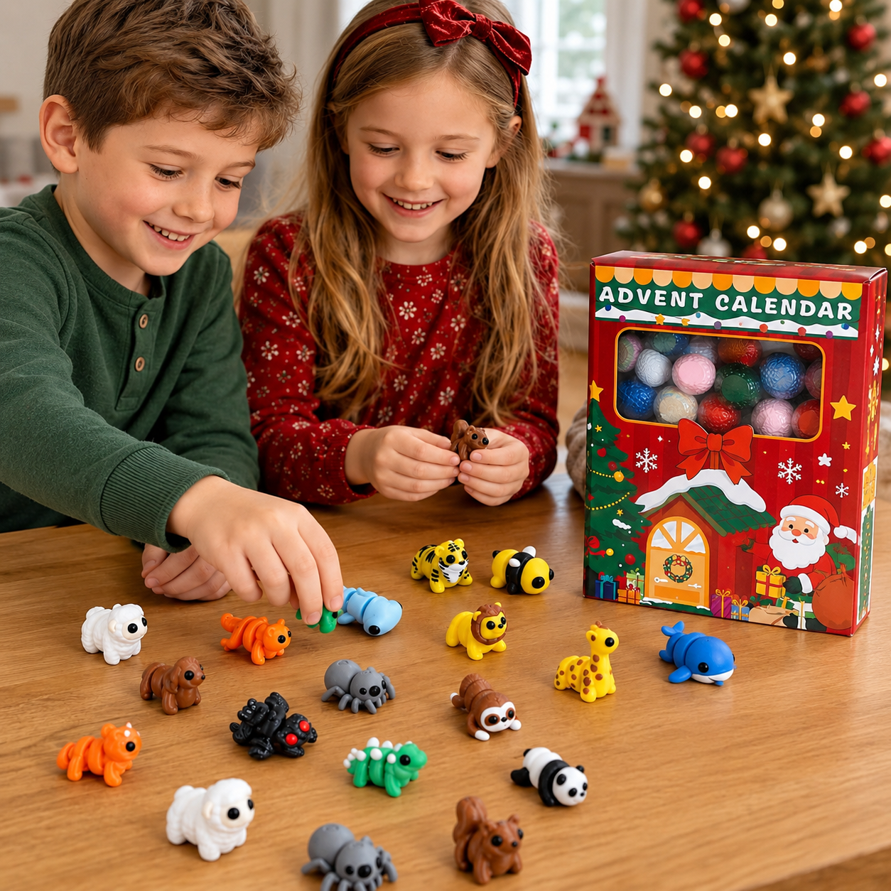 3D Printed Animals Advent Calendar 2026 with Capsule Vending Machine