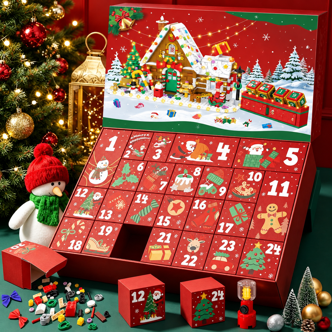 Christmas Train and House Building Blocks Advent Calendar 2026