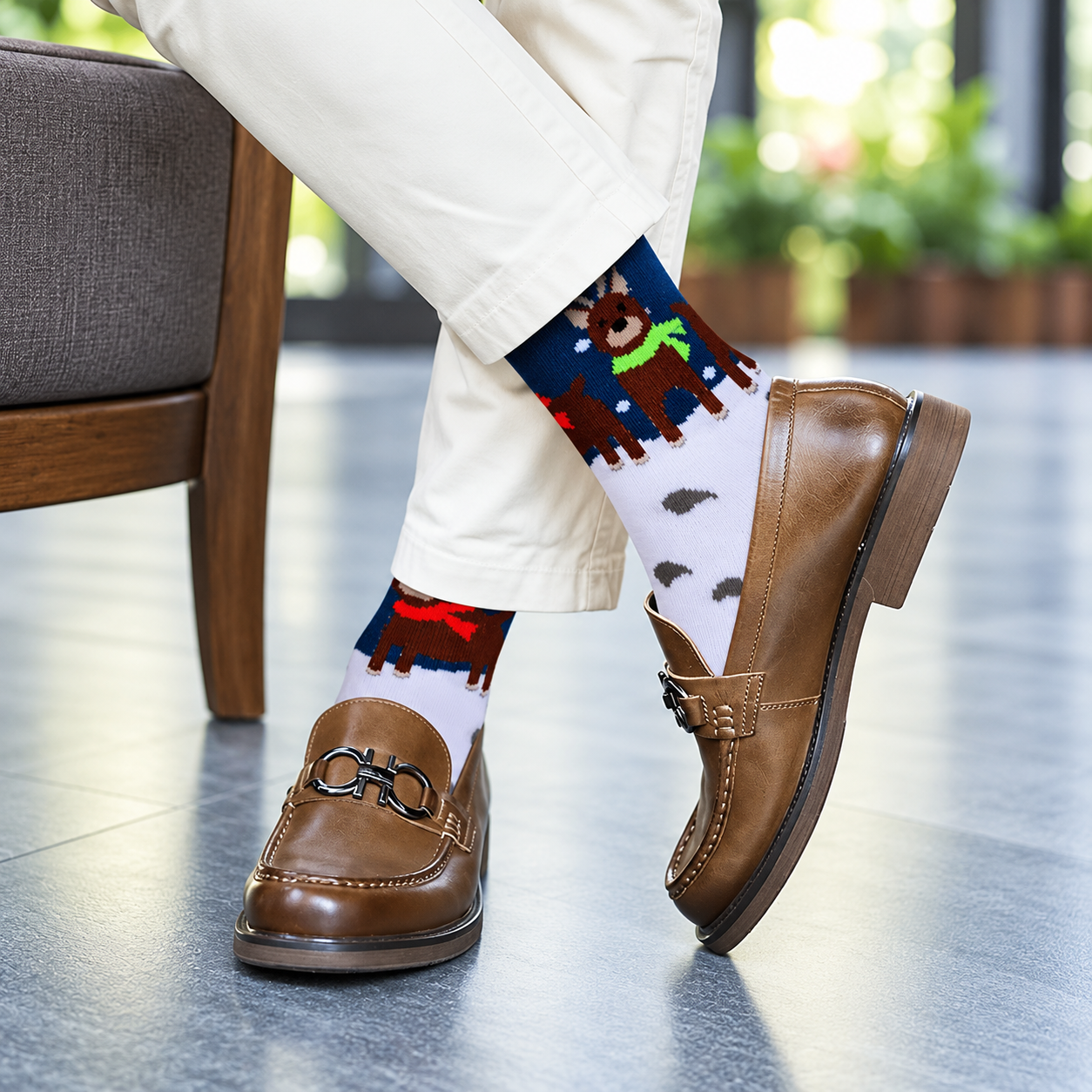 15 Pairs Cozy Christmas Crew Socks For Women