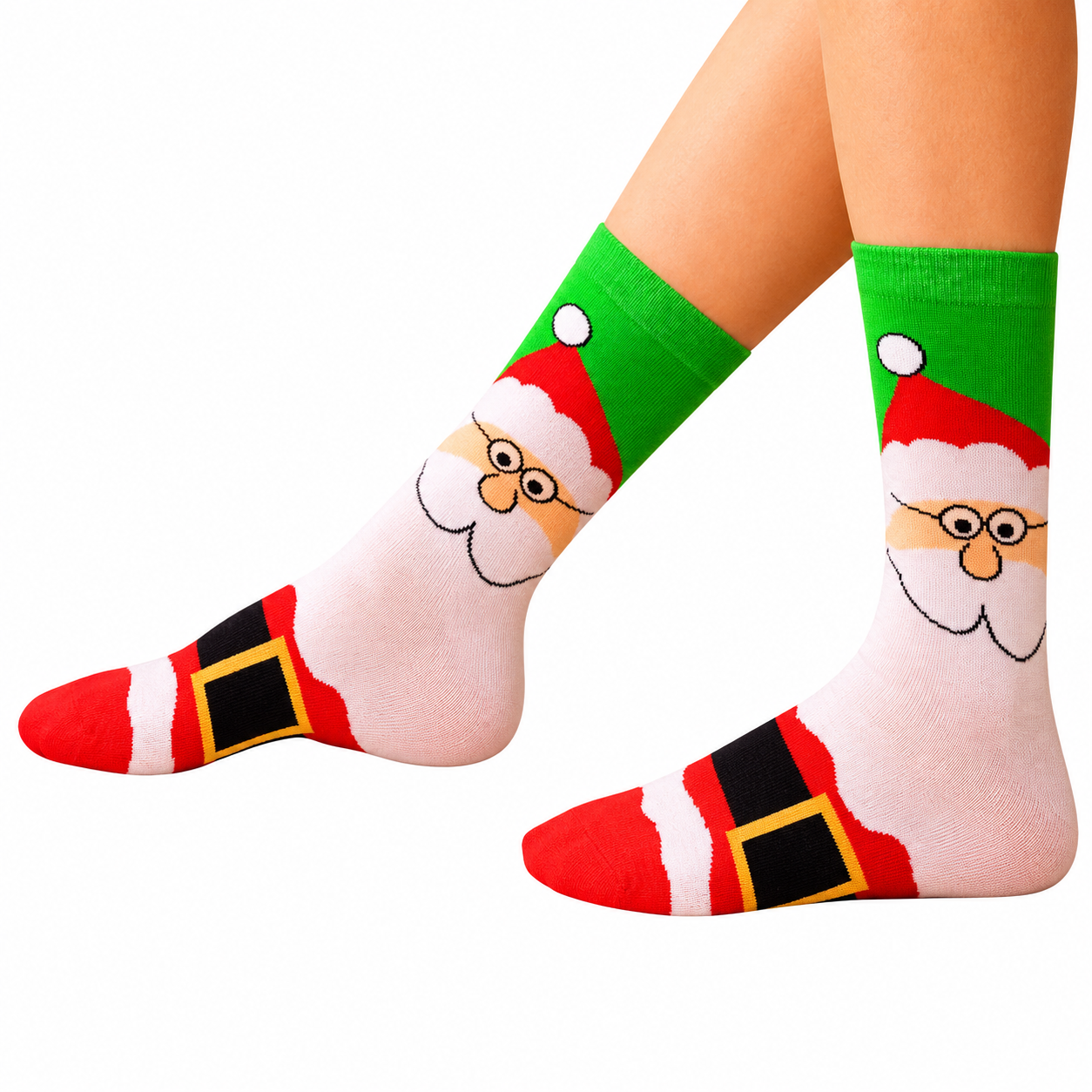 15 Pairs Cozy Christmas Crew Socks For Women