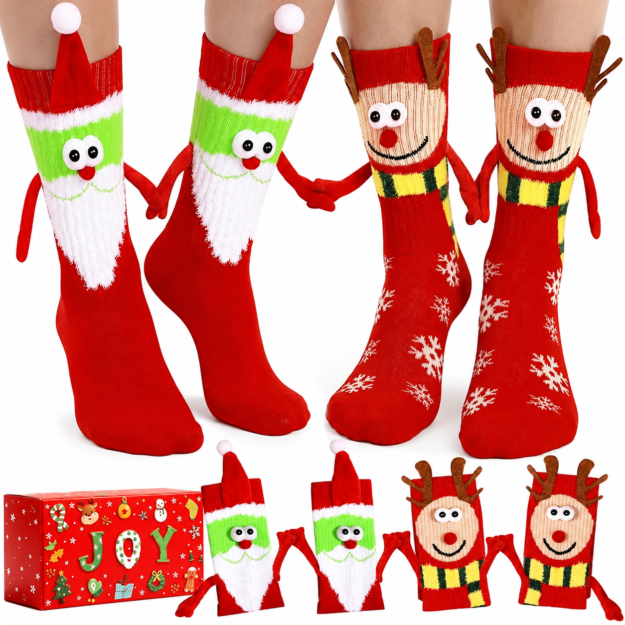 2 Pairs Funny Socks Gift Set For Men And Women
