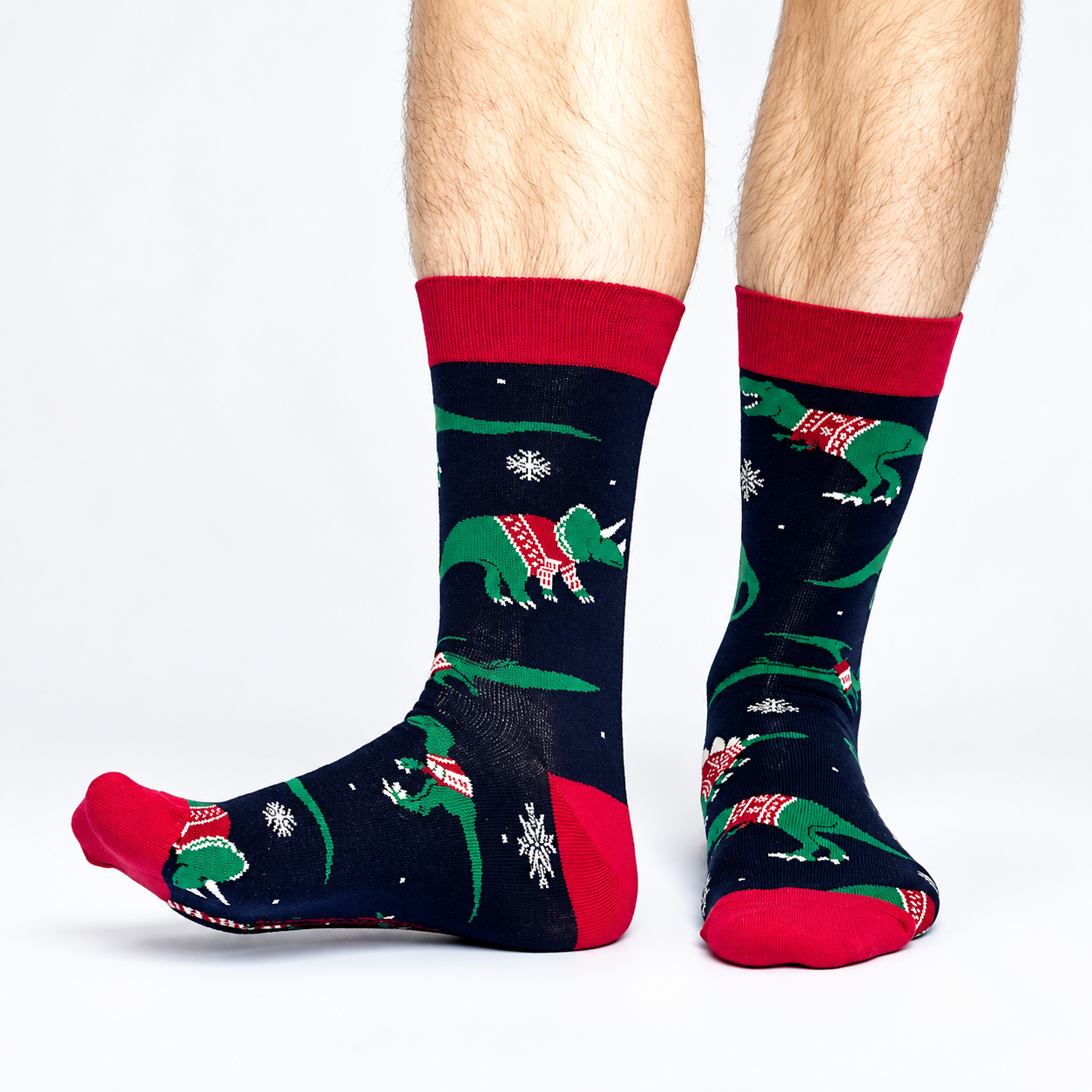 Holiday Christmas Socks Crew Socks for Everyday Winter Wear for Men