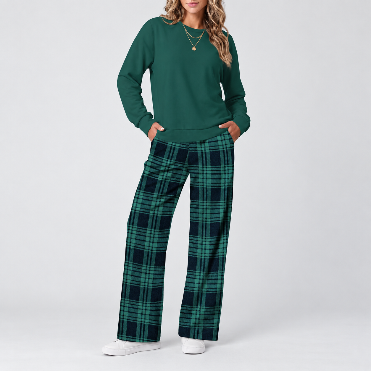 Christmas Two Piece Travel Tracksuit Vacation Outfit Set for Women
