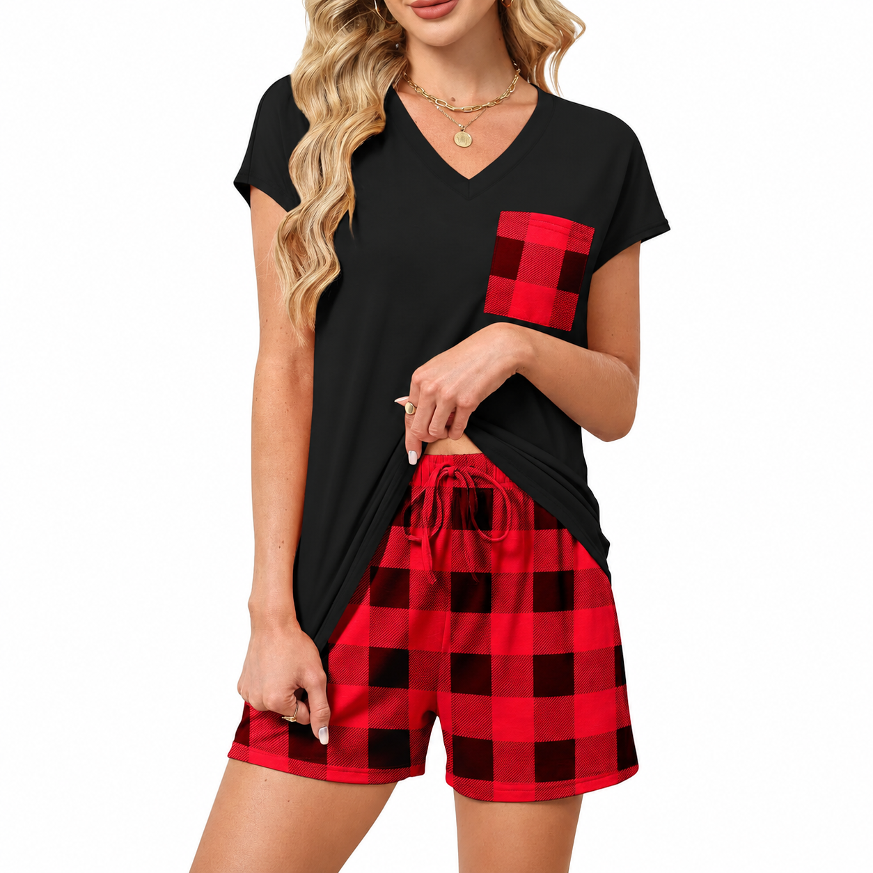 2 Pieces Comfortable Sleepwear Lounge Outfit For Women