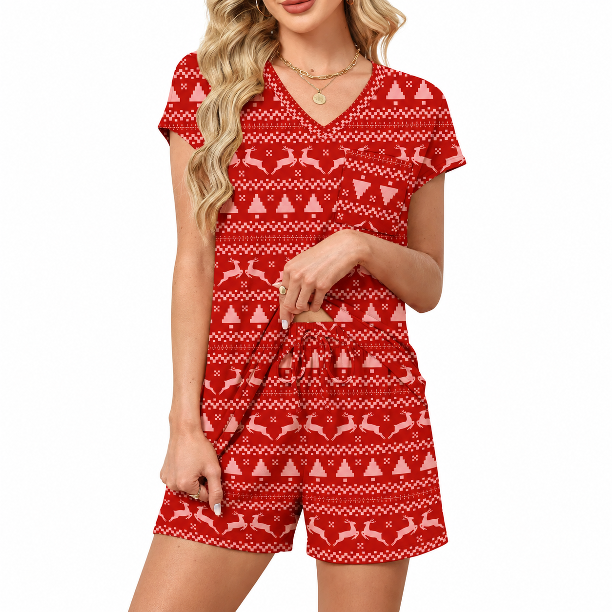 2 Pieces Comfortable Sleepwear Lounge Outfit For Women