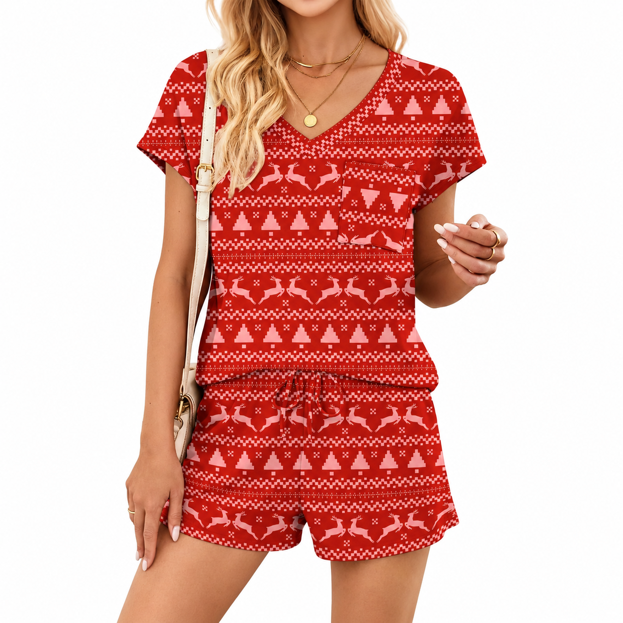 2 Pieces Comfortable Sleepwear Lounge Outfit For Women