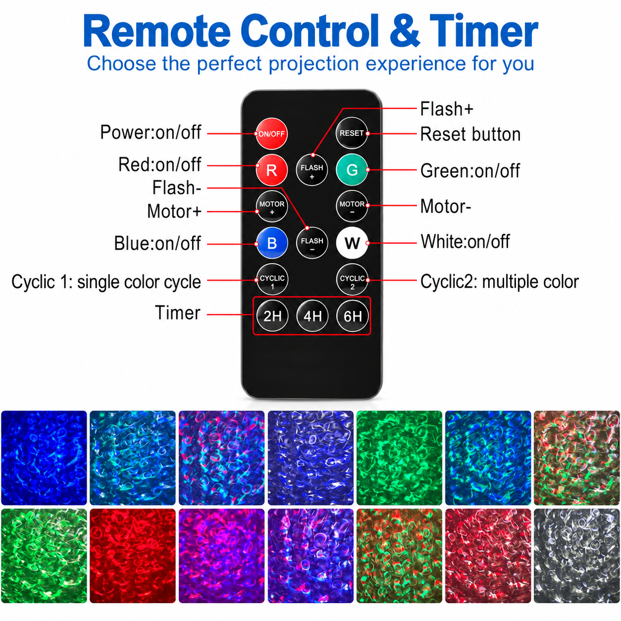 Outdoor RGB Laser Projector Lights with Starry Sky Firefly Effect