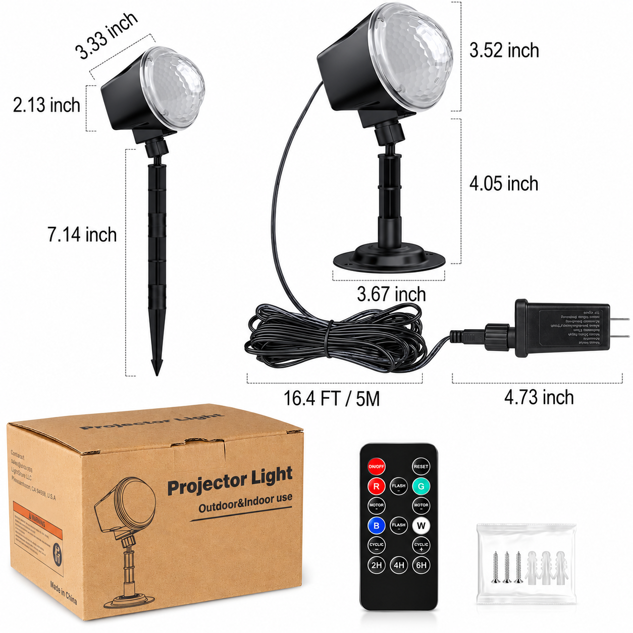 Outdoor RGB Laser Projector Lights with Starry Sky Firefly Effect