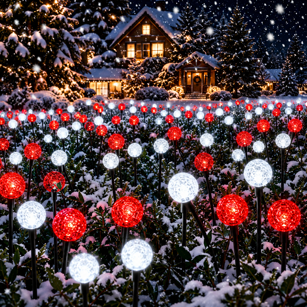 Pack of 6 Solar Firefly Garden Lights for Outdoor Decor