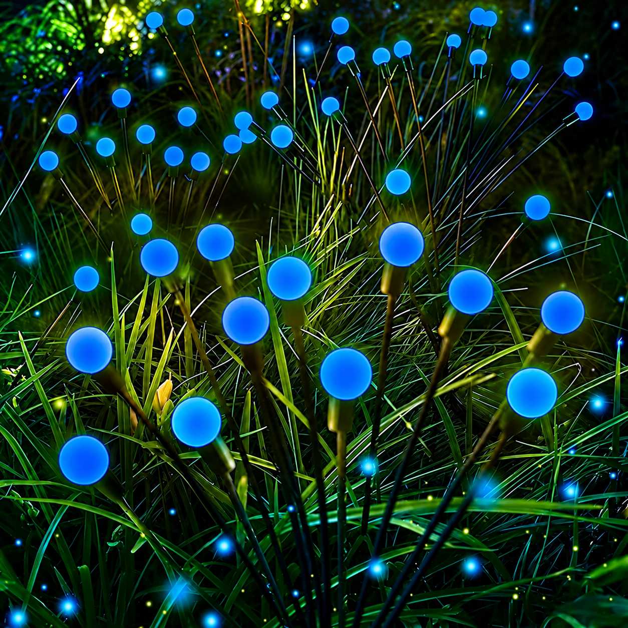 Pack of 6 Solar Firefly Garden Lights for Outdoor Decor
