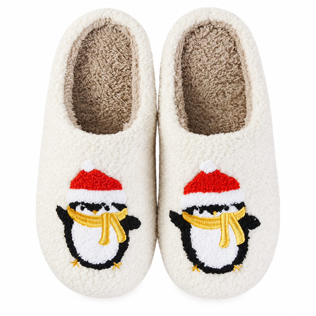 Christmas Plush Warm Winter House Slippers for Women and Men