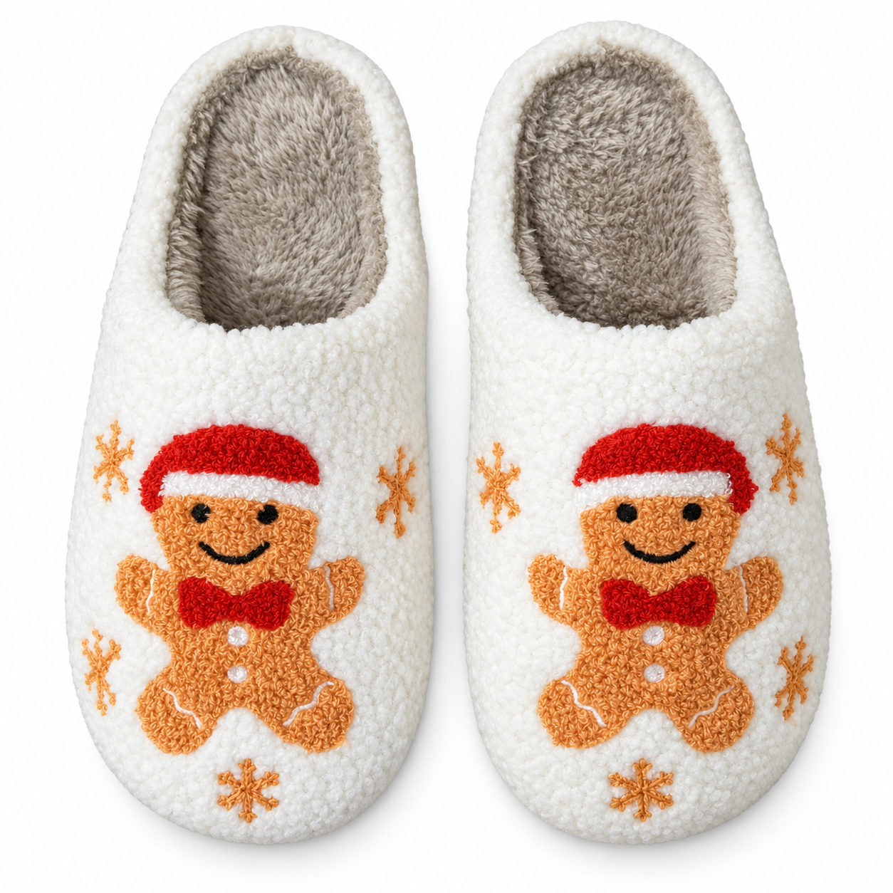 Christmas Plush Warm Winter House Slippers for Women and Men