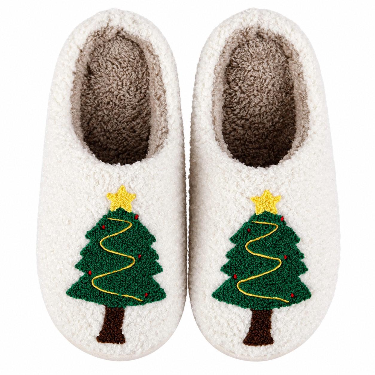 Christmas Plush Warm Winter House Slippers for Women and Men