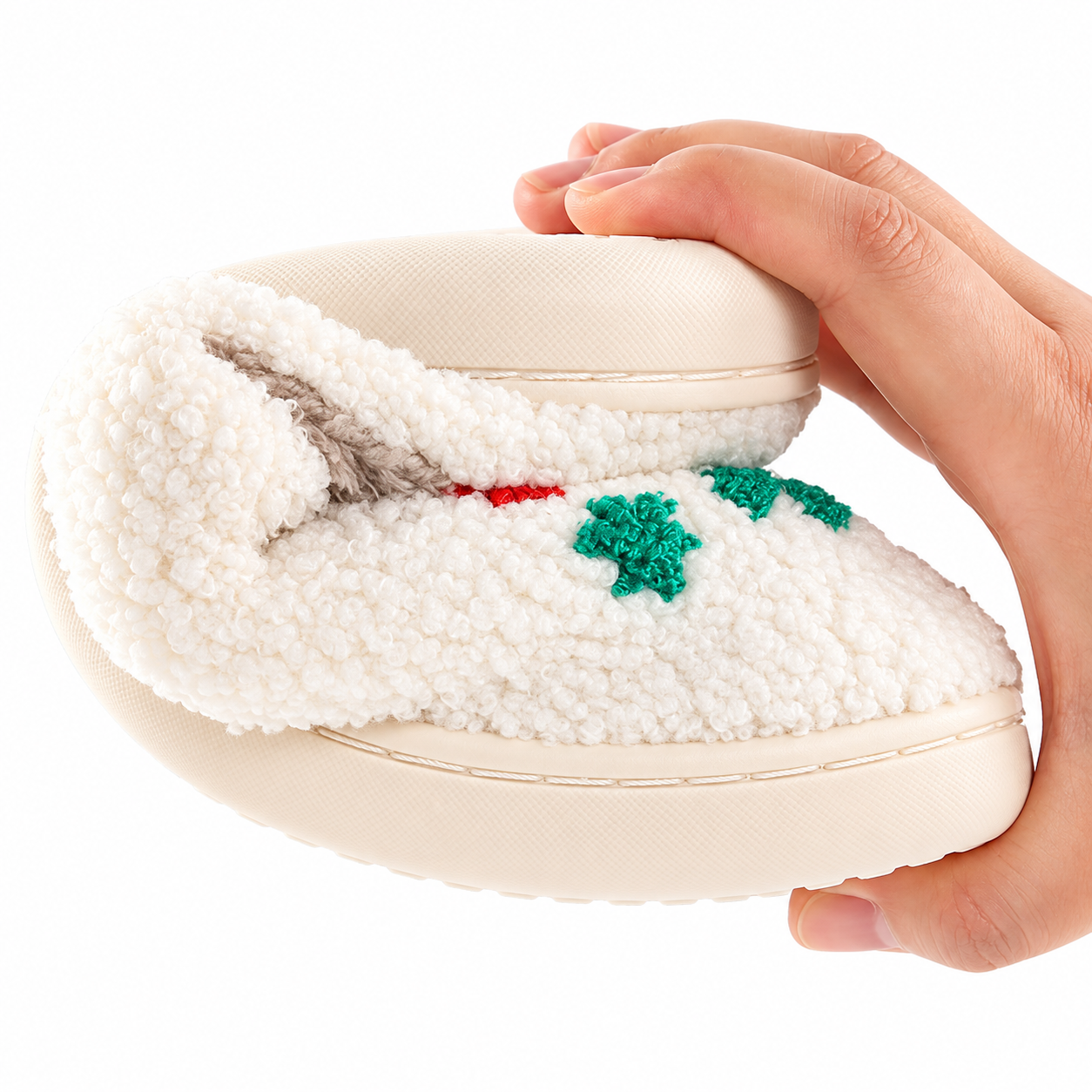 Christmas Plush Warm Winter House Slippers for Women and Men