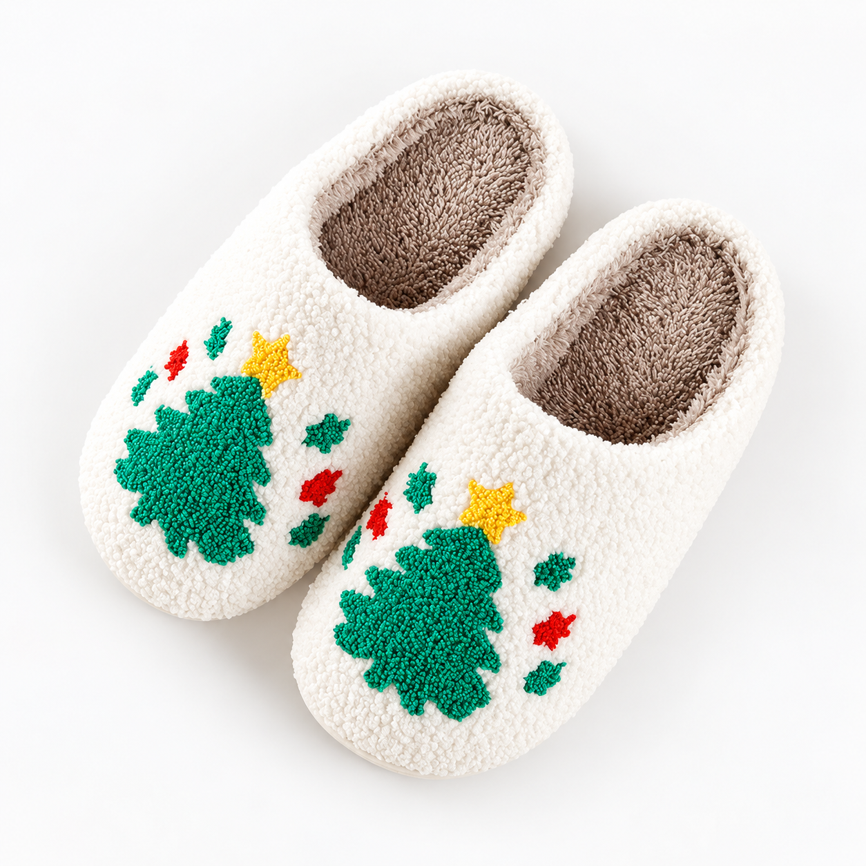 Christmas Plush Warm Winter House Slippers for Women and Men