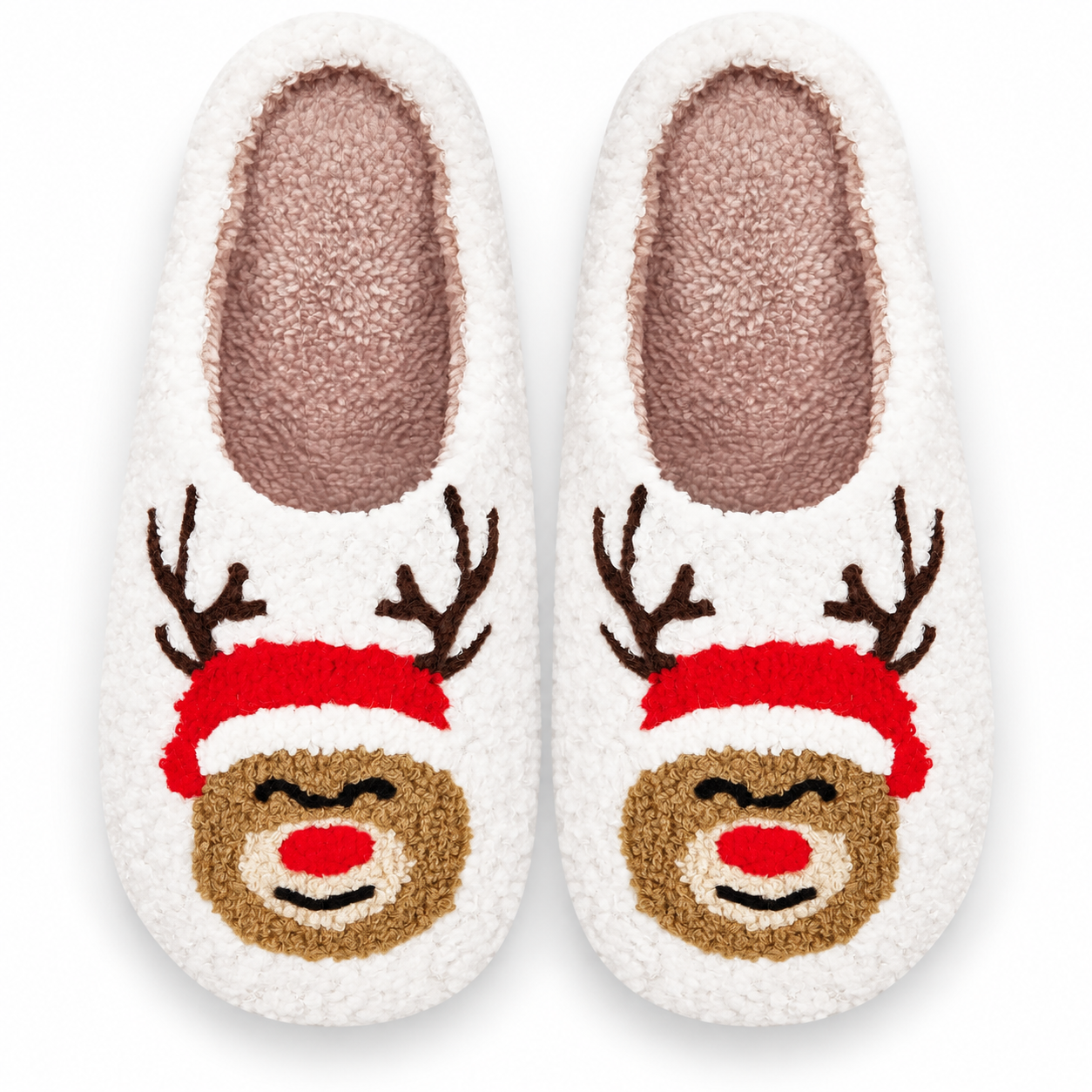 Christmas Fuzzy Winter House Slippers for Women and Men