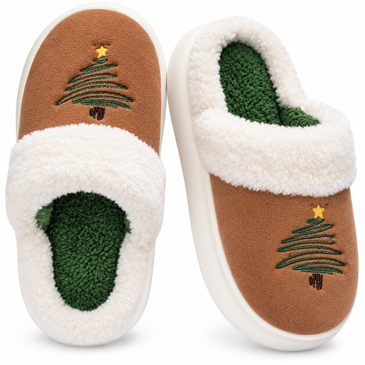 Christmas Family Holiday Slippers Warm Cozy House Shoes