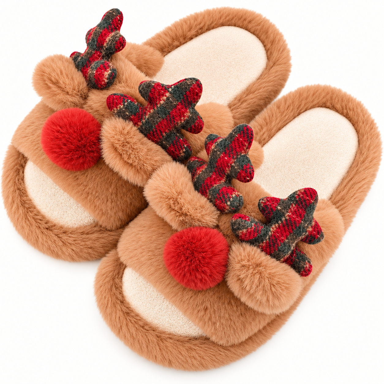 Christmas Family Holiday Slippers Warm Cozy House Shoes