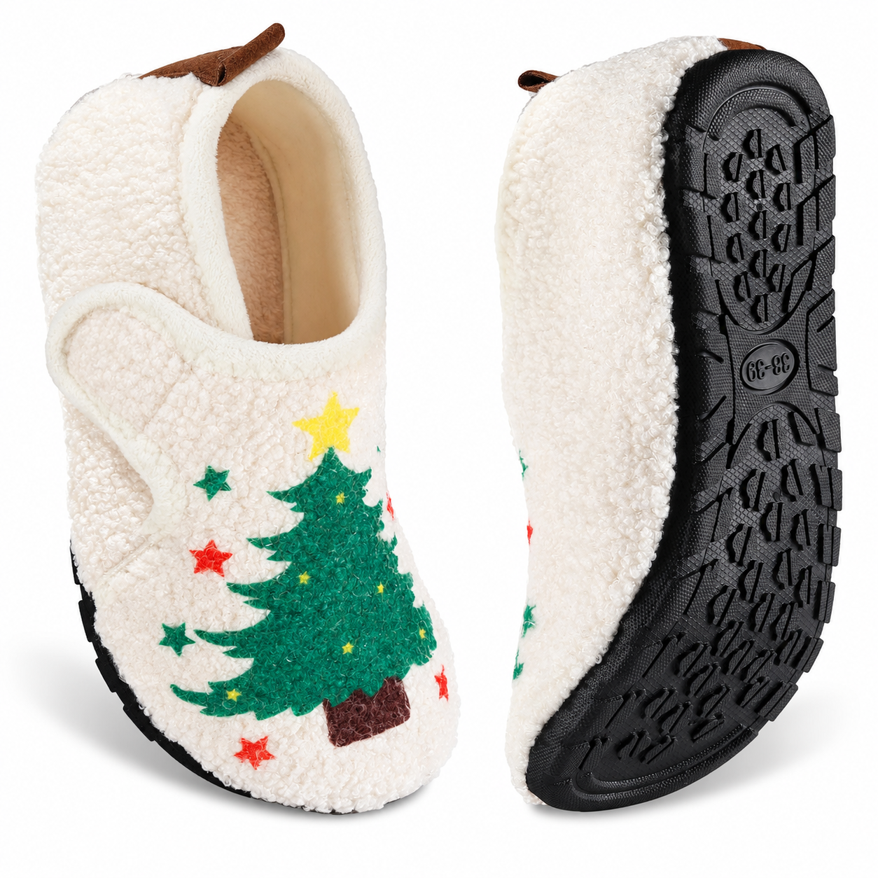 Christmas Non Slip House Slippers for Women and Men