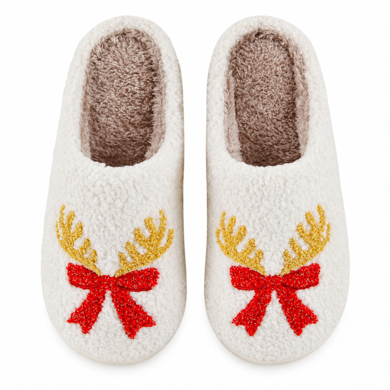 Christmas Memory Foam Winter House Slippers for Women and Men